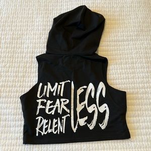 NWOT size small crop tank top hoodie